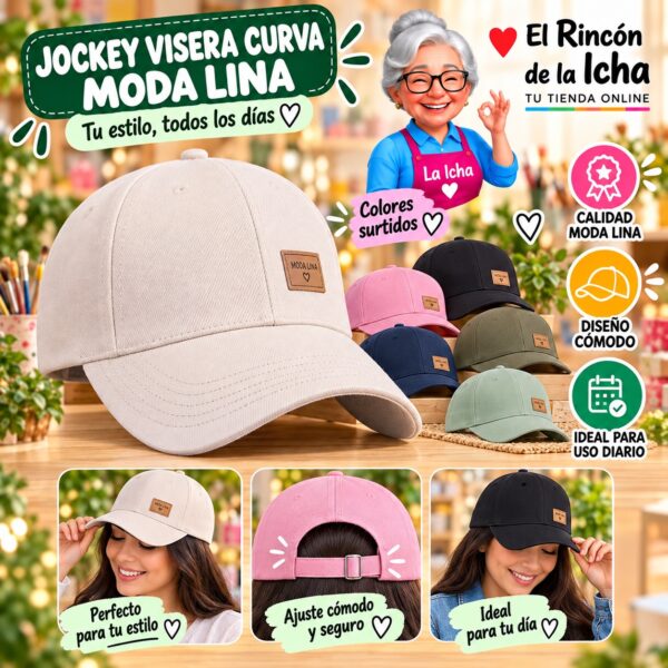 RI-ML-00581 Jockey Visera Curva Moda Lina Diseño 900605