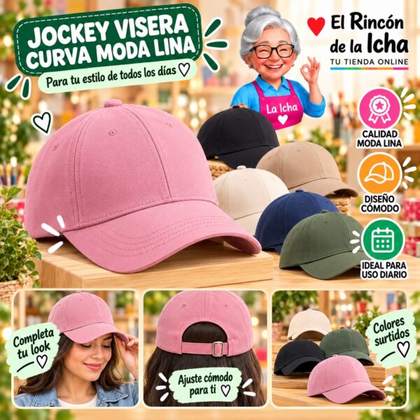 RI-ML-00582 Jockey Visera Curva Moda Lina Diseño 900606