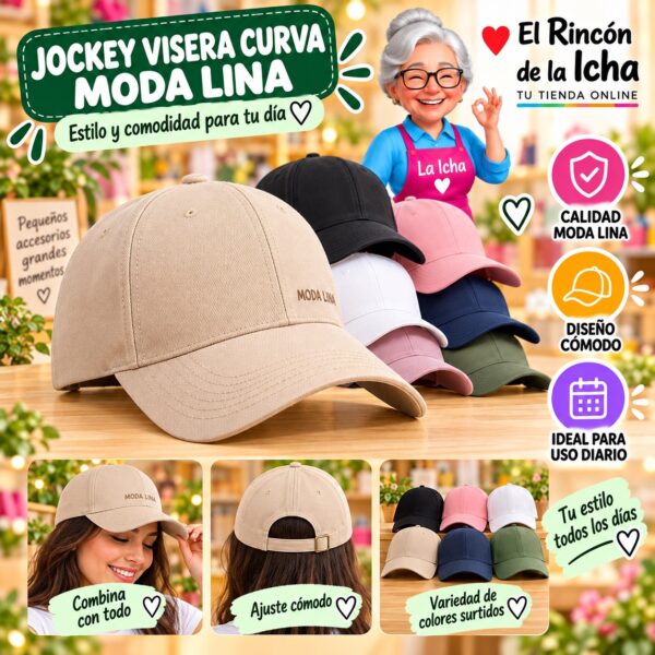 RI-ML-00589 Jockey Visera Curva Moda Lina Diseño 900505