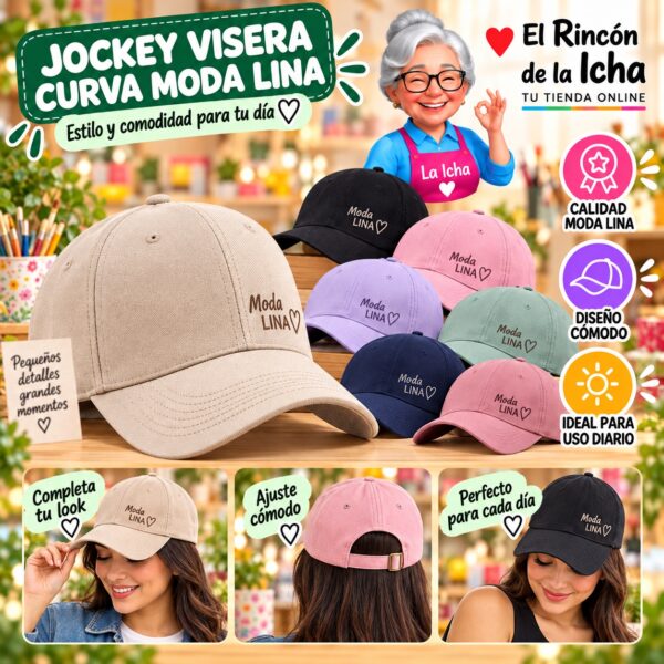RI-ML-00591 Jockey Visera Curva Moda Lina Diseño 900523