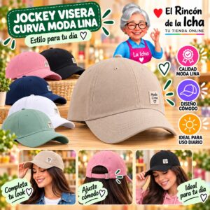 RI-ML-00592 Jockey Visera Curva Moda Lina Diseño 900527