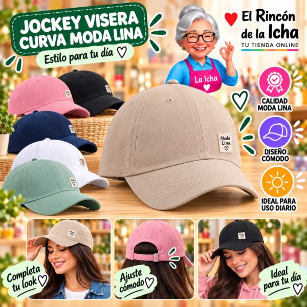 RI-ML-00592 Jockey Visera Curva Moda Lina Diseño 900527