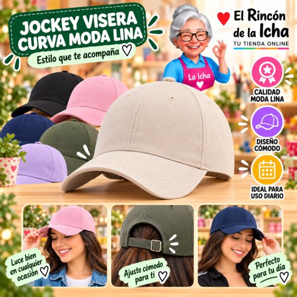 RI-ML-00596 Jockey Visera Curva Moda Lina Diseño 900531