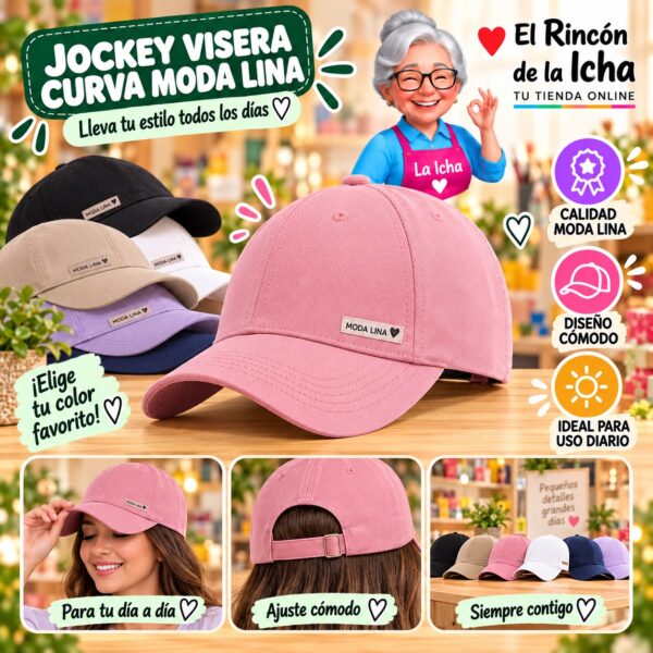 RI-ML-00600 Jockey Visera Curva Moda Lina Diseño 900510