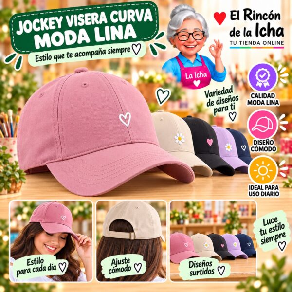 RI-ML-00601 Jockey Visera Curva Moda Lina Diseño 900575