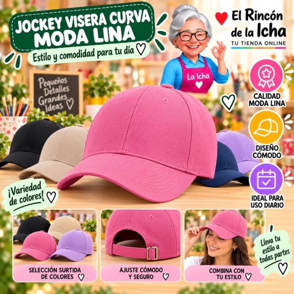 RI-ML-00602 Jockey Visera Curva Moda Lina Diseño 900511