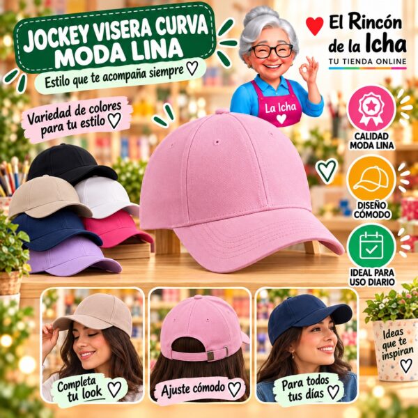 RI-ML-00606 Jockey Visera Curva Moda Lina Diseño 900569