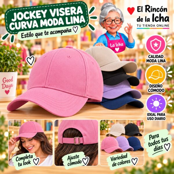 RI-ML-00607 Jockey Visera Curva Moda Lina Diseño 900686