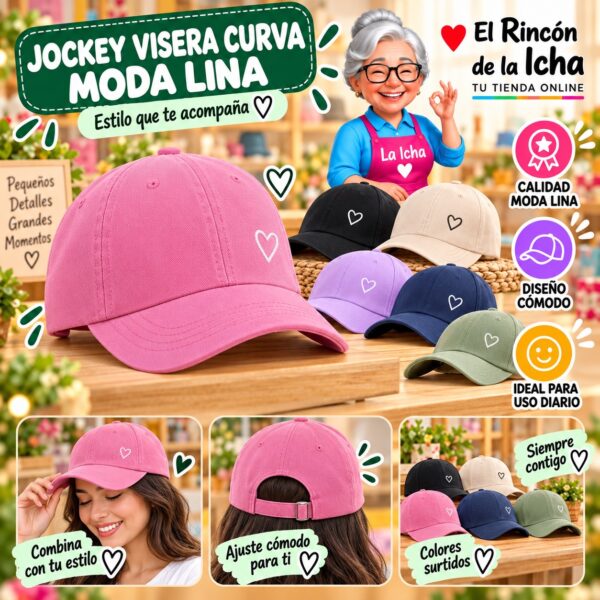 RI-ML-00613 Jockey Visera Curva Moda Lina Diseño 900648