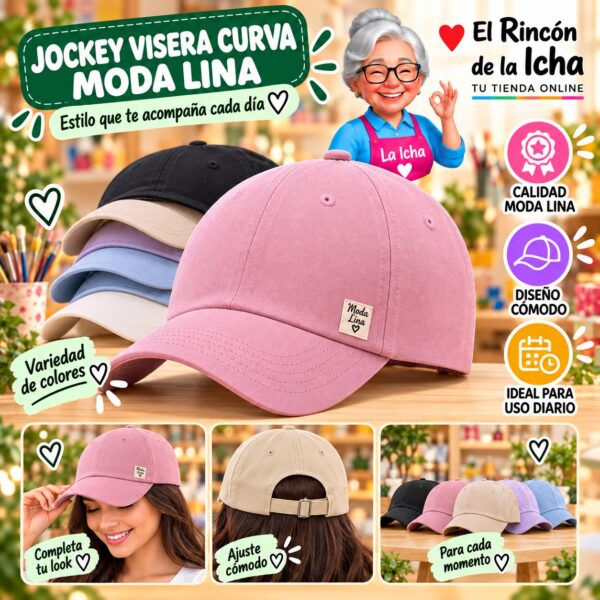 RI-ML-00620 Jockey Visera Curva Moda Lina Diseño 900608