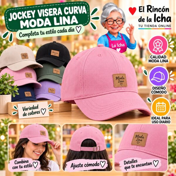 RI-ML-00634 Jockey Visera Curva Moda Lina Diseño 900703