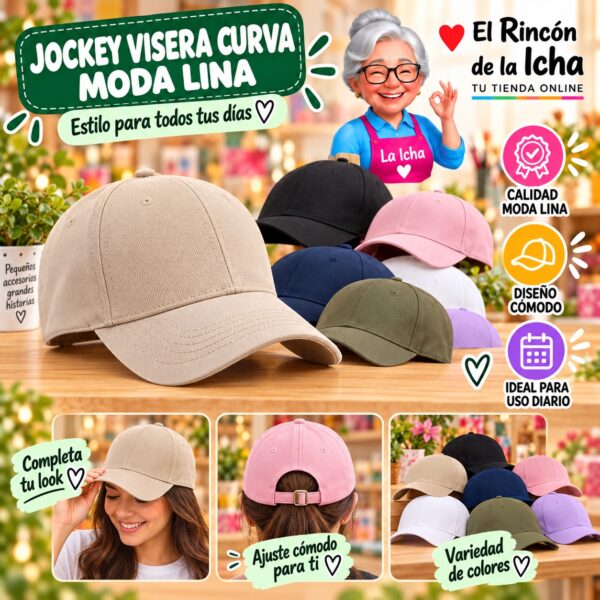RI-ML-00637 Jockey Visera Curva Moda Lina Diseño 900503
