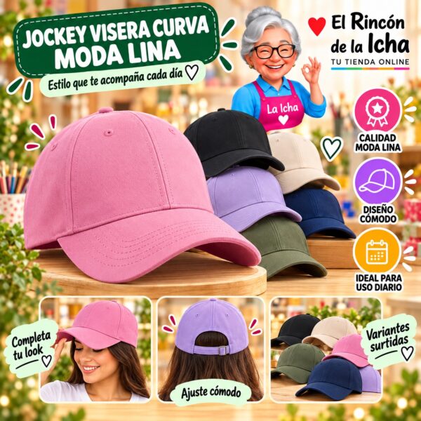 RI-ML-00640 Jockey Visera Curva Moda Lina Diseño 900741