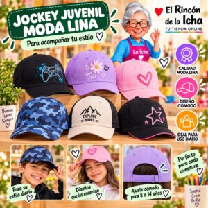 RI-ML-00645 Jockey Juvenil Moda Lina Diseño 900655