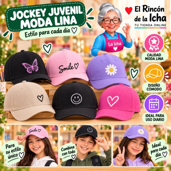 RI-ML-00647 Jockey Juvenil Moda Lina Diseño 900658