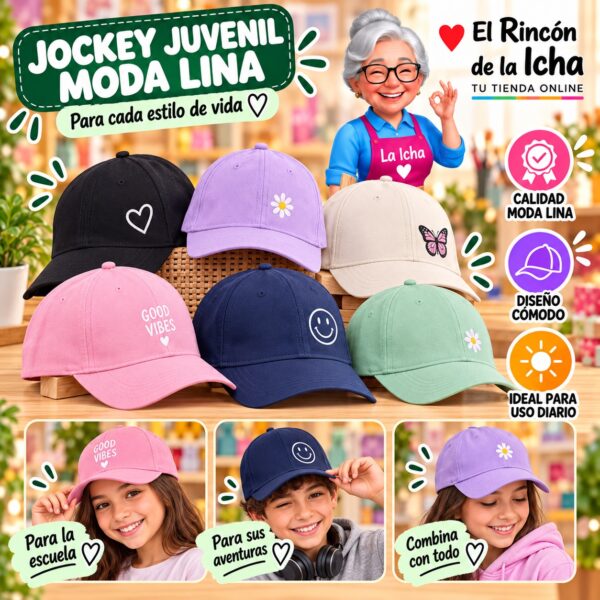 RI-ML-00652 Jockey Juvenil Moda Lina Diseño 900664