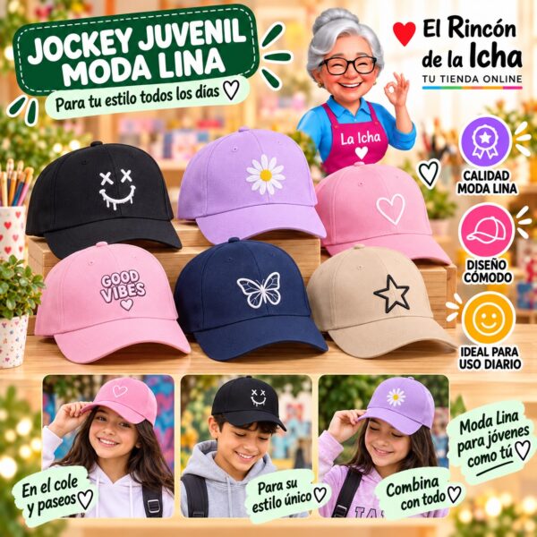 RI-ML-00659 Jockey Juvenil Moda Lina Diseño 900670