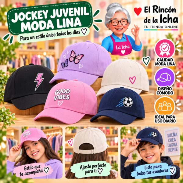 RI-ML-00661 Jockey Juvenil Moda Lina Diseño 900671