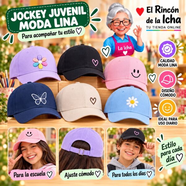 RI-ML-00664 Jockey Juvenil Moda Lina Diseño 900678