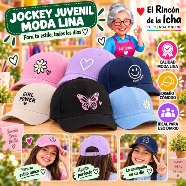RI-ML-00666 Jockey Juvenil Moda Lina Diseño 900683