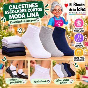 RI-ML-00836 Calcetines Escolares Cortos Moda Lina Diseño 600437