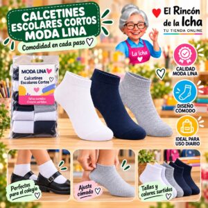 RI-ML-00839 Calcetines Escolares Cortos Moda Lina Diseño 600440