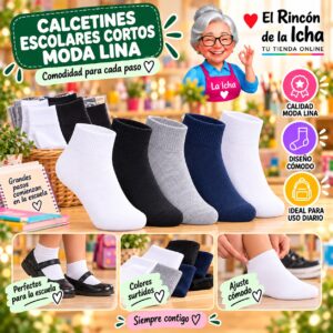 RI-ML-00840 Calcetines Escolares Cortos Moda Lina Diseño 600441