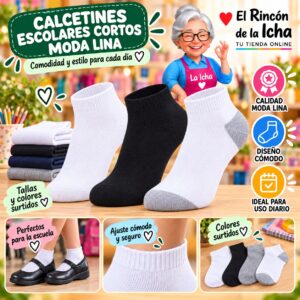 RI-ML-00841 Calcetines Escolares Cortos Moda Lina Diseño 600442