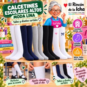 RI-ML-00843 Calcetines Escolares Altos Moda Lina Diseño 600450