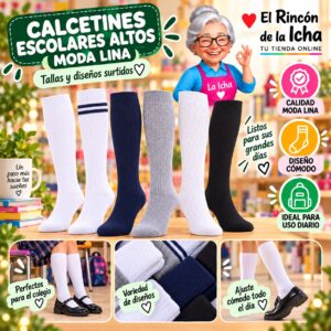 RI-ML-00846 Calcetines Escolares Altos Moda Lina Diseño 600469