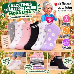 Calcetines Tobilleros Mujer Moda Lina Diseño 600052