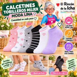 Calcetines Tobilleros Mujer Moda Lina Diseño 600050