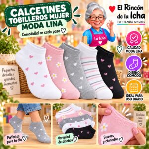 Calcetines Tobilleros Mujer Moda Lina Diseño 600055