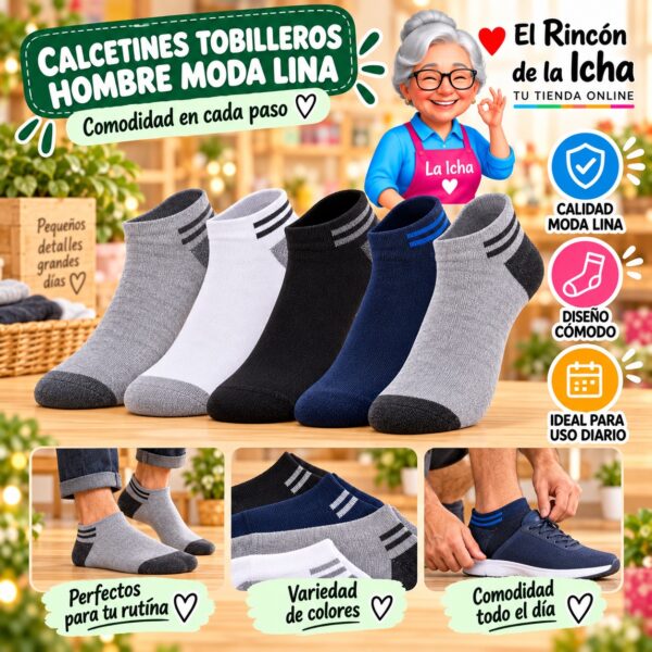 RI-ML-00861 Calcetines Tobilleros Hombre Moda Lina Diseño 600043