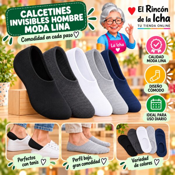 RI-ML-00866 Calcetines Invisibles Hombre Moda Lina Diseño 600229