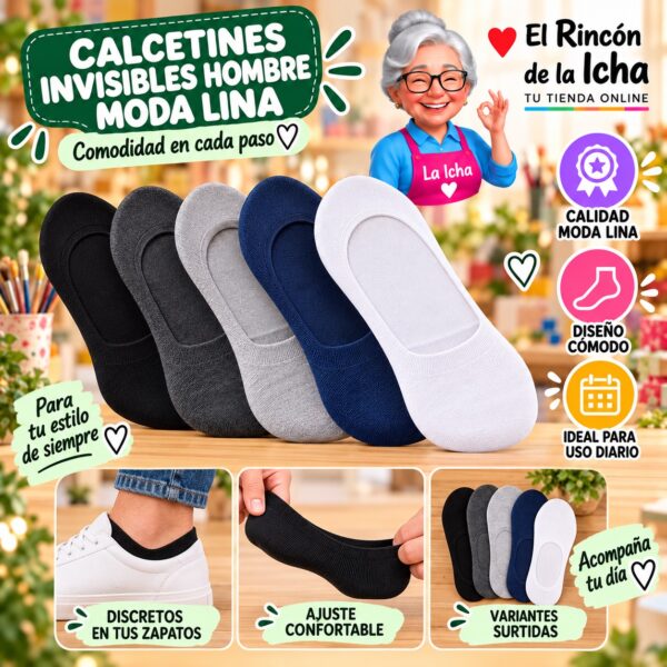 RI-ML-00868 Calcetines Invisibles Hombre Moda Lina Diseño 600231