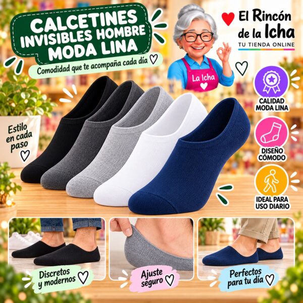 RI-ML-00869 Calcetines Invisibles Hombre Moda Lina Diseño 600232