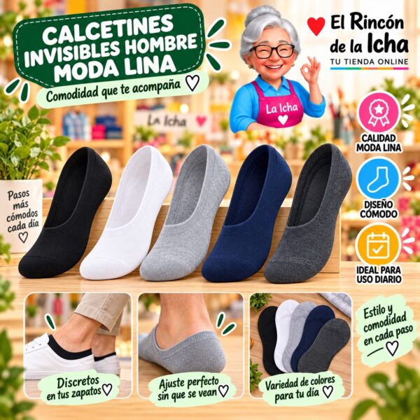 RI-ML-00870 Calcetines Invisibles Hombre Moda Lina Diseño 600212