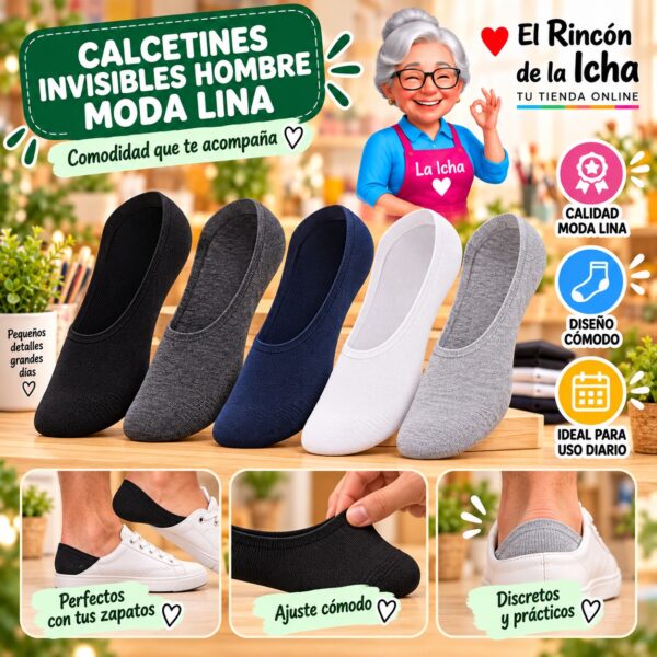 RI-ML-00871 Calcetines Invisibles Hombre Moda Lina Diseño 600214