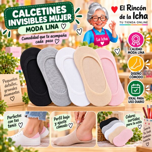 RI-ML-00872 Calcetines Invisibles Mujer Moda Lina Diseño 600236