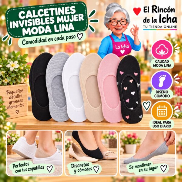 RI-ML-00874 Calcetines Invisibles Mujer Moda Lina Diseño 600223