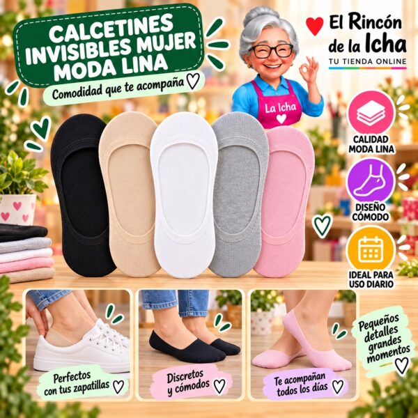 Calcetines Invisibles Mujer Moda Lina Diseño 600225