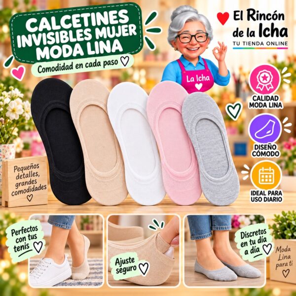 Calcetines Invisibles Mujer Moda Lina Diseño 600224