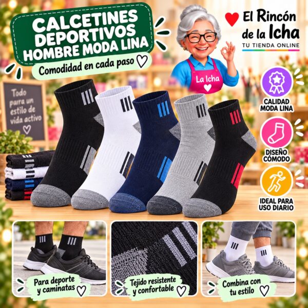 Calcetines Deportivos Hombre Moda Lina Diseño 600252
