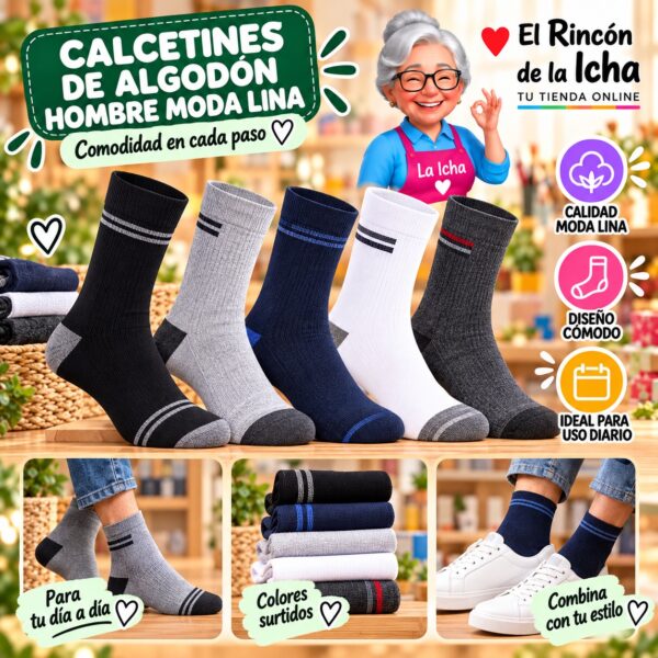 Calcetines de Algodón Hombre Moda Lina Diseño 600063