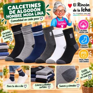 RI-ML-00904 Calcetines de Algodón Hombre Moda Lina Diseño 600065