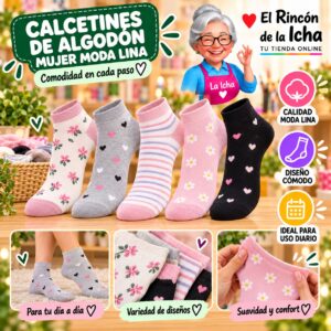 RI-ML-00907 Calcetines de Algodón Mujer Moda Lina Diseño 600096