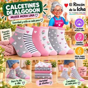 RI-ML-00914 Calcetines de Algodón Mujer Moda Lina Diseño 600282