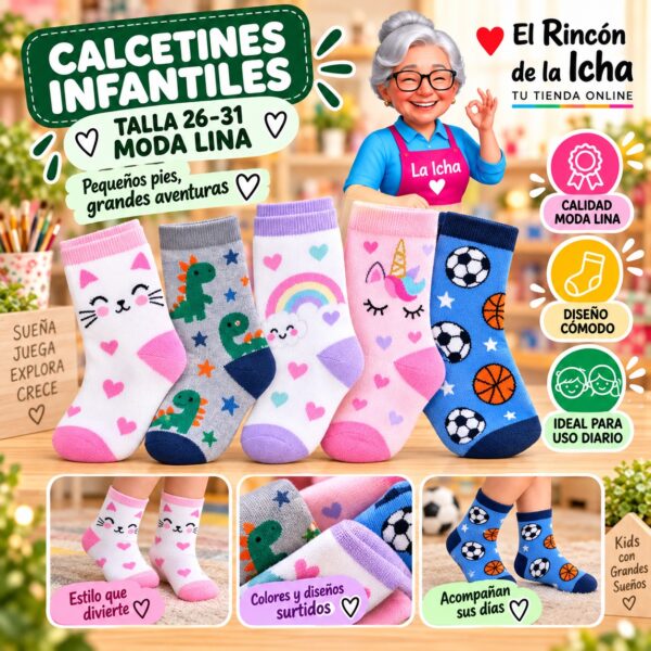 Calcetines Infantiles Talla 26-31 Moda Lina Diseño 600163