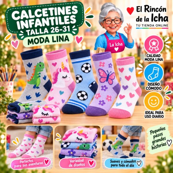 Calcetines Infantiles Talla 26-31 Moda Lina Diseño 600172